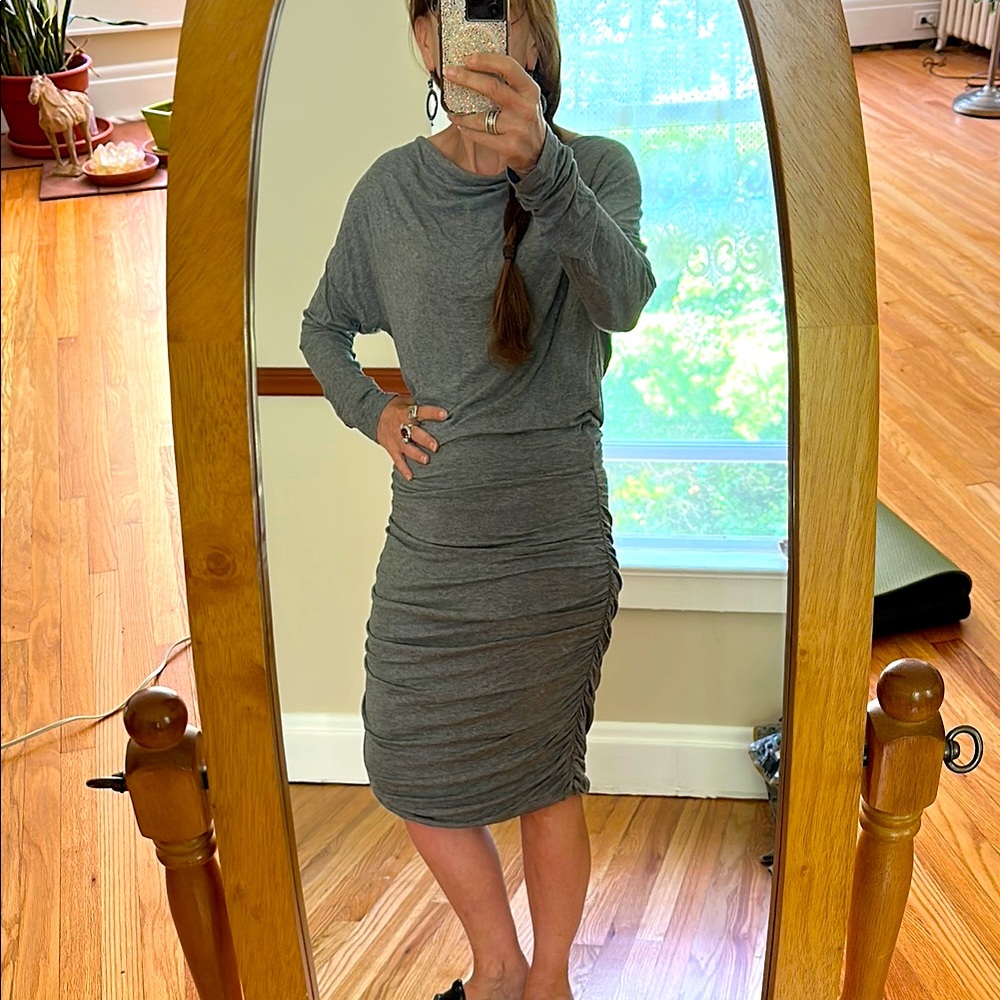 Athleta Gray Long Sleeve Dress M